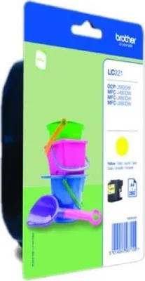 Produktbild von Brother LC221Y - Gelb - original - Blisterverpackung - Tintenpatrone - für Brother DCP-J562DW, MFC-J480DW, MFC-J680DW, MFC-J880DW