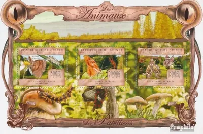 Produktbild von Briefmarken Guinea 2013 Mi 9793-9795 Kleinbogen (kompl. Ausgabe) postfrisch Schmetterlinge