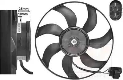 Produktbild von VAN WEZEL 3749745 Lüfter Motorkühlung Kühlerlüfter für OPEL Astra J Sports Tourer (P10) Wasserkühler Ø404mm