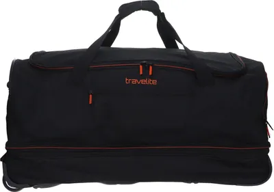 Produktbild von travelite Cestovná taška Trolley Basics Wheeled Duffle Black / Orange black 75cm