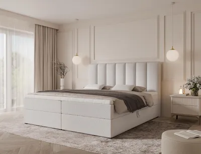Produktbild von Emlar Boxspringbett Bella 160x200 - Bett mit Matratze und Topper - Boxspringbett mit Bettkasten und Matratze - Boxspringbett Weiß (Quelle 01)