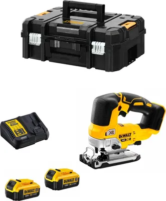Image de Scie sauteuse pendulaire DeWALT DCS334M2T (2 x 4,0 Ah + DCB115 + TSTAK II)