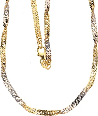 Produktbild von Singapur Collier echt Gold 333  (8 kt)  bicolor in 42 cm