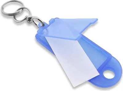 Produktbild von CombiCraft Aufklappbare Schlüsseletiketten in Blau 60x22 mm- Packung mit 100 Stück