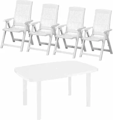 Produktbild von PROGARDEN Tampa+Faro SET 5tlg. weiß kunststoff N01349