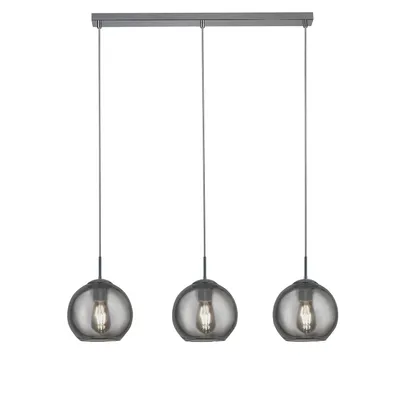 Obrázek produktu pro Koule Současný lustr ocelový chrom kouřový 3 světla E14
