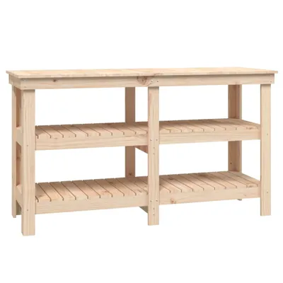 Produktbild von vidaXL Werkbank 142,5x50x80 cm Massivholz Kiefer