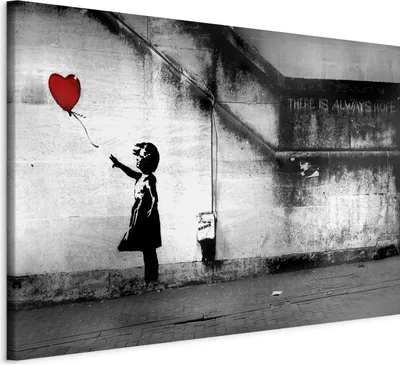 Obrázek produktu pro Netkané plátno obraz - naděje (Banksy) 60x40 cm Streetart 020115-26