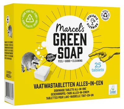 Produktbild von Marcel's Green Soap - All-in-One-Spülmaschinentabs - Geschirrspültabs - Spülmasc