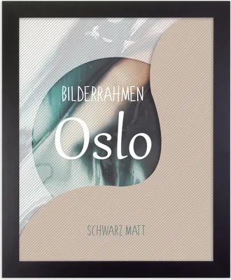 A product image for a picture frame, featuring text and abstract design elements.