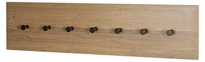 Obrázek produktu pro Nástěnná skříňka na oděvy z MDF s 7 háčky, barva černá