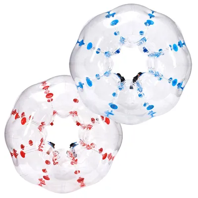 Produktbild von 2 x 1,5m Bumper Ball Bubble Soccer Zorb Aufblasbarer Stoßball Blau + Rot