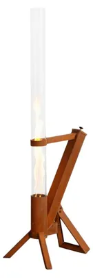 Obrázok produktu pre Peletový terasový ohrievač – oceľ Corten – 2,5 kW – s efektívnym a vizuálne príjemným ohňom – 130 cm