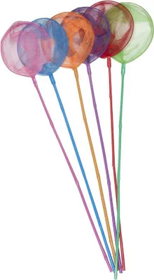 Produktbild von 4 Kescher ø 17 cm Bambus. Länge 90 cm. Verschiedene Farben erhältlich.