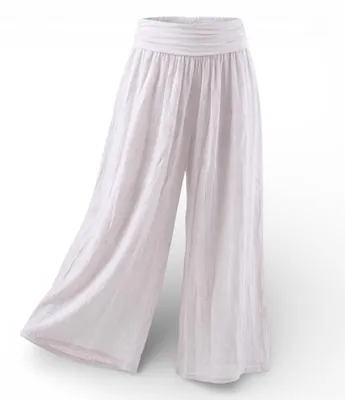 Produktbild von Culotte aus Baumwolle luftige Sommerhose Leinen Optik 38-44 für Damen