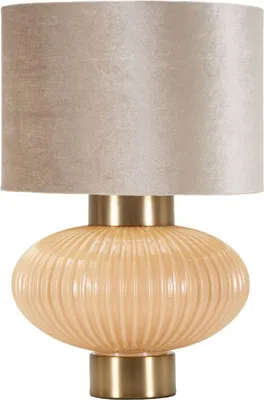 Zdjęcie produktu dla Perly Lampa Stołowa 33x49 cm Szkło Żelazo Perłowa Złota