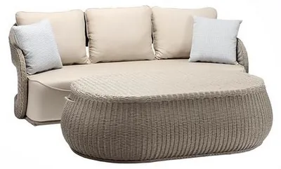 Productafbeelding van Rietenmeubels, tuinmeubels, loungeset, terrasset, outdoor lounge, balkon, 2-delig.