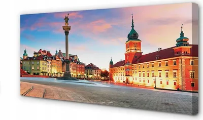 Produktbild von Leinwandbild Warschau Sonnenaufgang 120x60 cm