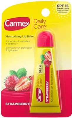 Obrázek produktu pro CARMEX | Balzám na rty, komfortní péče, ochrana proti mrazu, ochranná rtěnka | Jahoda - 10g