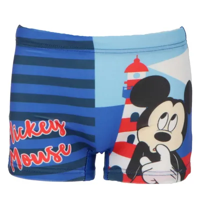 Produktbild von Mickey Mouse Schwimmboxer Badehose Shorts für Jungen: Komfortabel und langlebig Blau 5/6 Jahre
