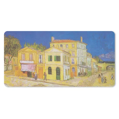 Produktbild von MuchoWow® Mauspad Mousepad Das gelbe Haus - Vincent van Gogh 60x30 cm - Mousepads - Maus Mat - Pad - Mausunterlage - Nachhaltig