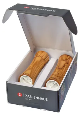 Immagine prodotto di Zassenhaus Mühlen-Set FRANKFURT 18 cm Olivenholz 23046 4006528023046