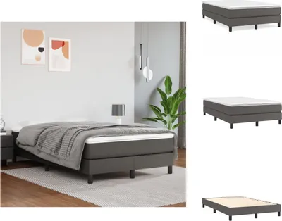 A bedroom scene with a bed, and separate images of the bed base.