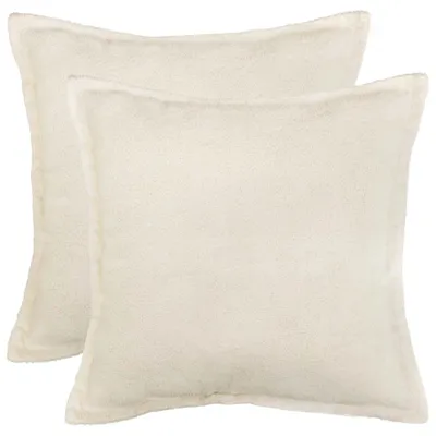 Obrázok produktu pre vidaXL Vankúšový poťah, 2 ks, farba krémová, 70 x 70 cm, materiál: bouclé
