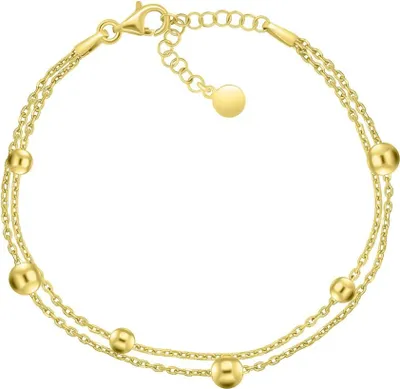 Immagine prodotto di Bracciale doppio in argento con perle BRC103Y