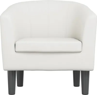 Image de vidaXL Fauteuil club blanc similicuir