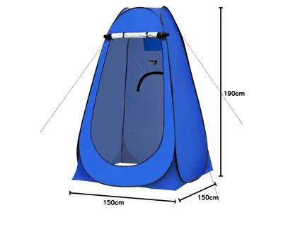 Produktbild von Mobiler Strandumkleidezelt Duschzelt Toilettenzelt Campingzelt mit Tragetasche Wasserdicht Blickdicht Pop Up Zelt Wurfzelt Outdoor Camping, Blau
