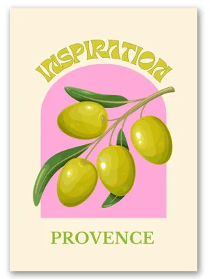 Poster Provence Oliven 42x30 cm – mediterrane Wanddekoration