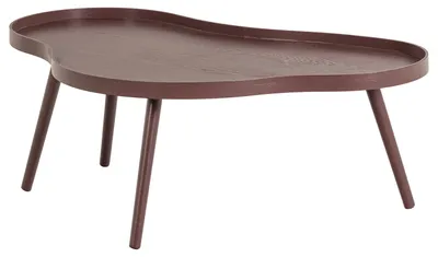Produktbild von Mae Beistelltisch Organisch Länglich Mdf Bordeauxrot