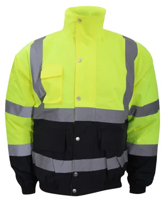 Imagen del producto de Chaqueta bomber de alta visibilidad Yoko, modelo FK1054 (talla L), color amarillo/azul marino