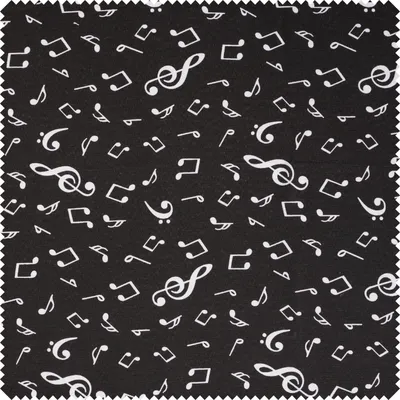 Produktbild von Dekostoff Leinenoptik "Musiknoten", 140 cm breit, Meterware
