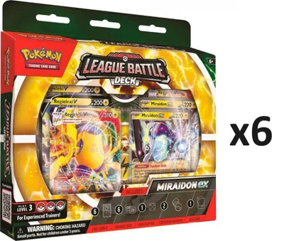 Productafbeelding van TCG League Battle Deck Miraidon Ex Display, 6 stuks, 290-87273, originele verpakking, beschadigd