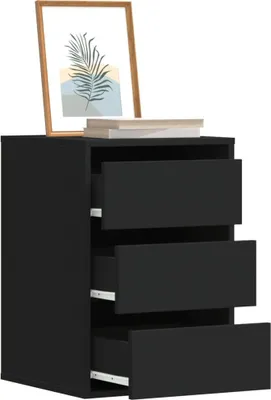 Produktbild von vidaXL Komoda z szufladami czarna 40x41x58 cm materiał drewnopochodny