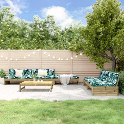 Produktbild von vidaXL 6-tlg. Garten-Lounge-Set mit Kissen Imprägniertes Kiefernholz