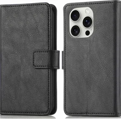 Obrázok produktu pre imoshion Luxe Bookcase pre Apple iPhone 16 Pro - Čierny