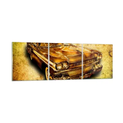 Produktbild von Bilder auf glas - Auto klassisch Limousine Geschwindigkeit - 90x30cm - Glasbilder - Wandbilder - Kunstdruck - Wanddekoration aus Glas - Glas Bilder - Wandbild auf Glas - GCA90x30-0526