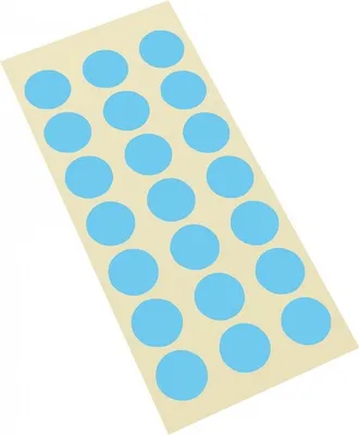 Produktbild von Dreifke® Aufkleber I Markierungspunkt, blanko, hellblau, Haftpapier, ablösbar...
