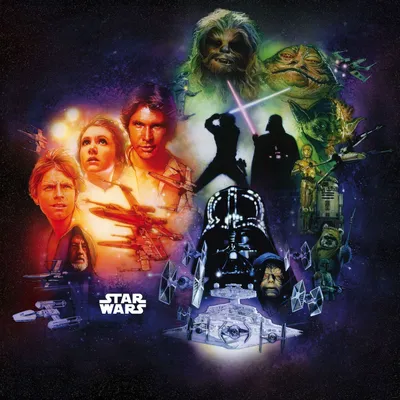 Produktbild von Disney Fototapete Star Wars Collage Multicolor - 610065 - 250 x 250 cm