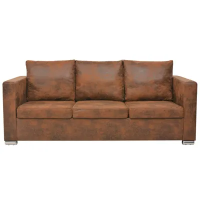 Produktbild von vidaXL 3-osobowa sofa 191 x 73 x 82 cm sztuczny zamsz