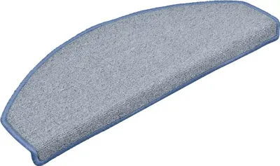Produktbild von vidaXL Stufenmatten 30 Stk. 65x24x4 cm Hellgrau und Blau Halbrund Groß