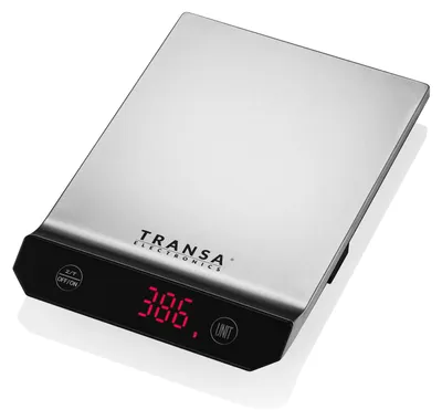 Productafbeelding van Transa Electronics InoxScale Digitale keukenweegschaal, roestvrij staal, LED, 5 kg, 1 g, model TEW-02