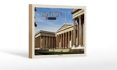 Produktbild von Holzschild Städte British Museum London England 18x12 cm Dekoration