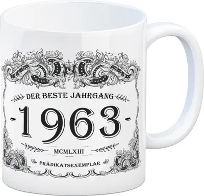 Produktbild von 1963 der beste Jahrgang Kaffeebecher Tasse Kaffeetasse Geburtsjahr Geburtstag