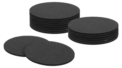 Produktbild von Runde Filzuntersetzer, 16 Stück, Durchmesser 8 cm, schwarz