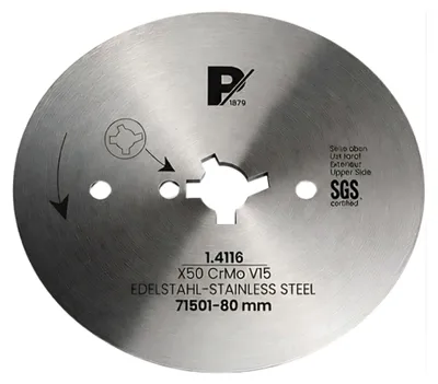 Cirkelmes universal 80 mm – Dönermesser aus Edelstahl, glatt