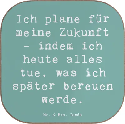 Produktbild von Mr. & Mrs. Panda Untersetzer für Gläser Spruch Lebensziele und Abenteuer - Meeresbrise - Geschenk, Gefühl, Gefühle, Design, Träume, Motivation, gläseruntersetzer, Zitat